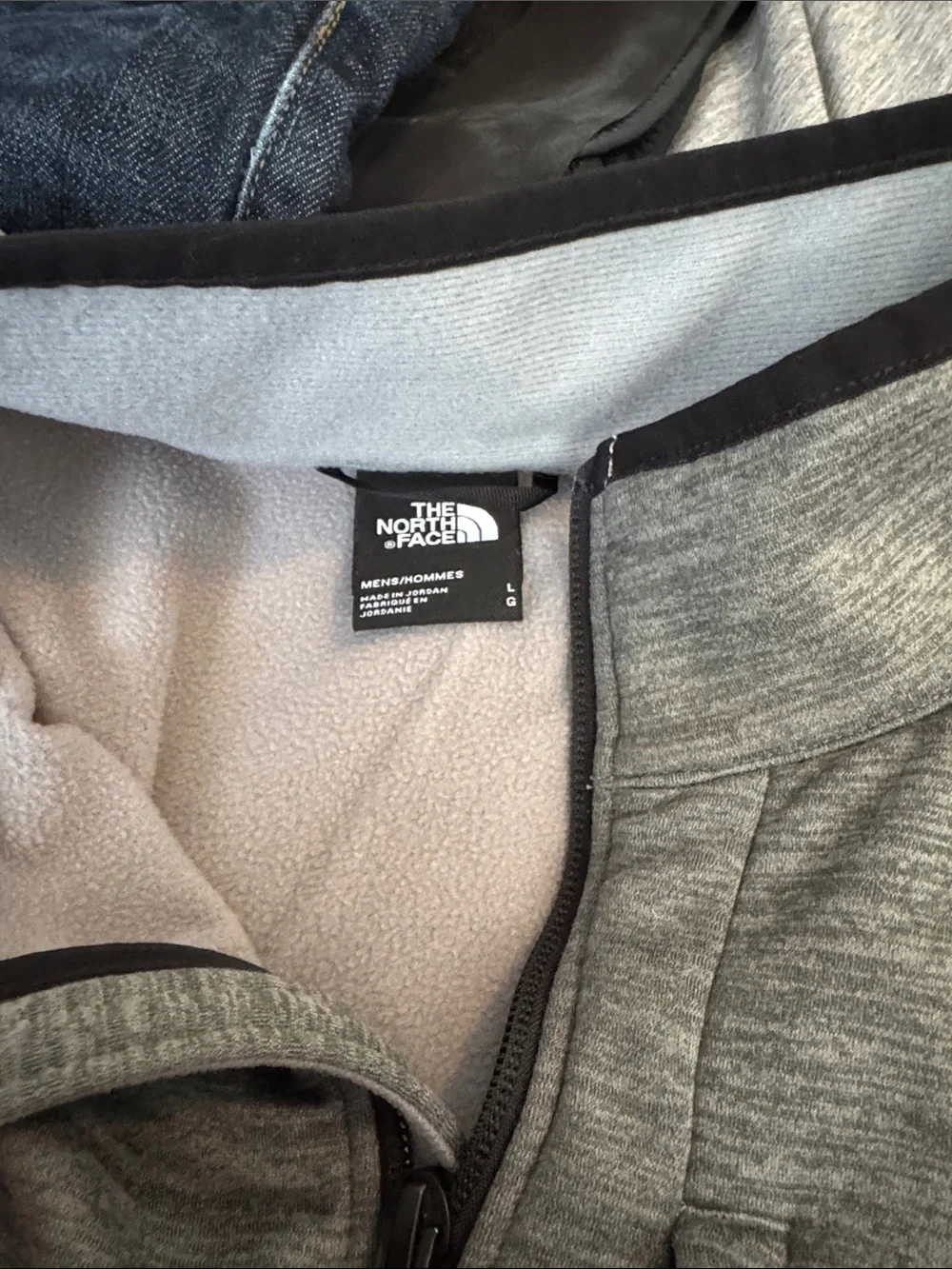 The North Face Men's Heather Gray Zip Pullover